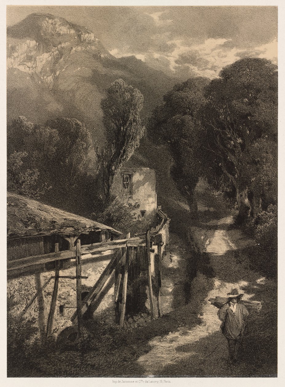 A Simplon Road, Meilerie, Franciaország alkotó: Alexandre Calame
