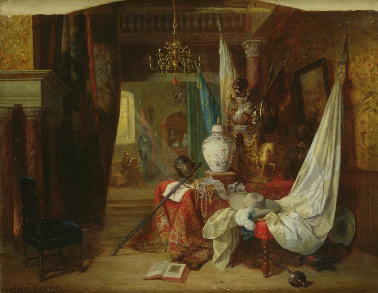 Belső, romantikus téglalap alkotó: Alexandre Couder