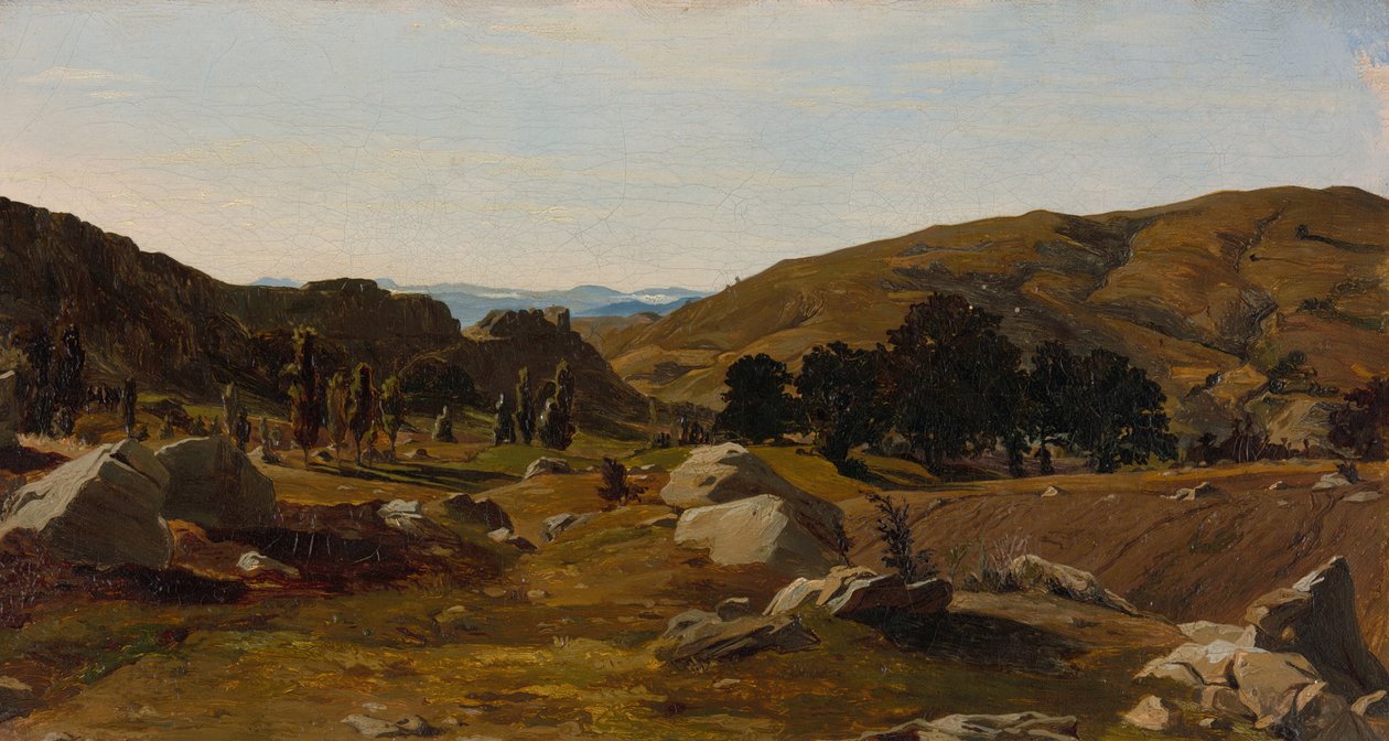 Táj Chiusi közelében, Toszkánában, 1841. alkotó: Alexandre Desgoffe