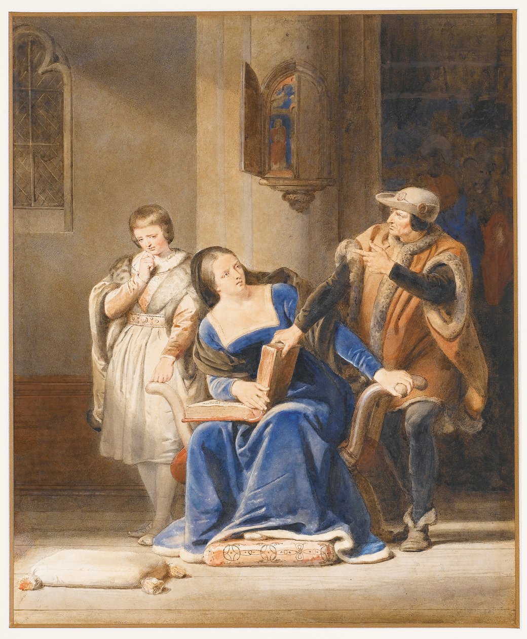 XI. Lajos, aki felügyeli a dauphin oktatását alkotó: Alexandre Evariste Fragonard