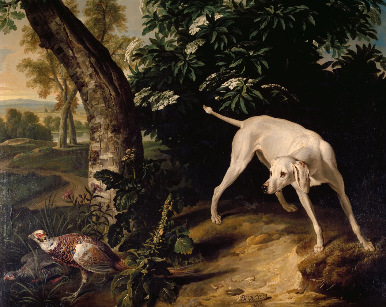 Vadászjelenet, részlet Alexandre-Francois Desportes (1661-1743) festményéből, Franciaország alkotó: Alexandre Francois Desportes