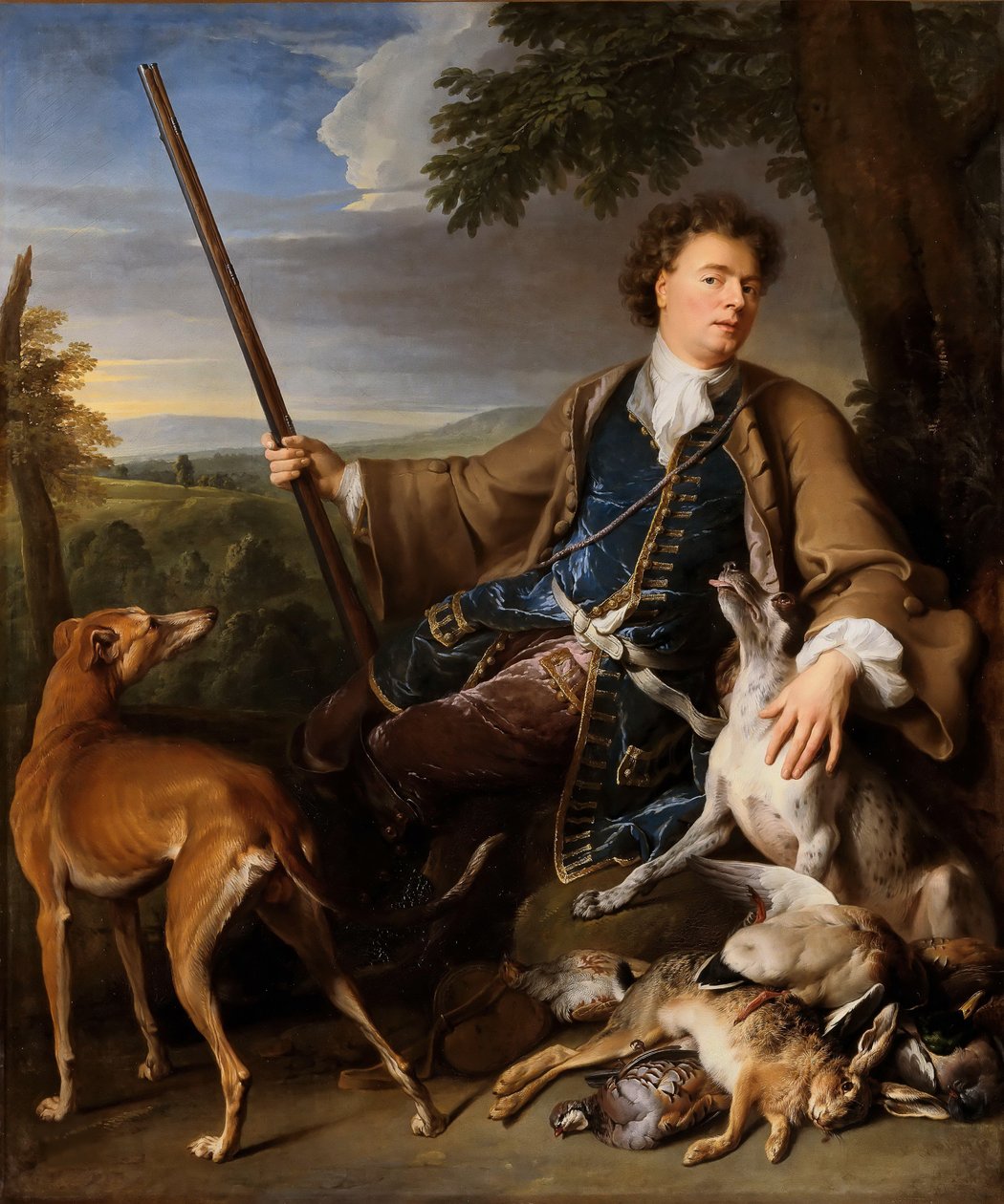 Önarckép vadászruhában, 1699 körül. alkotó: Alexandre Francois Desportes