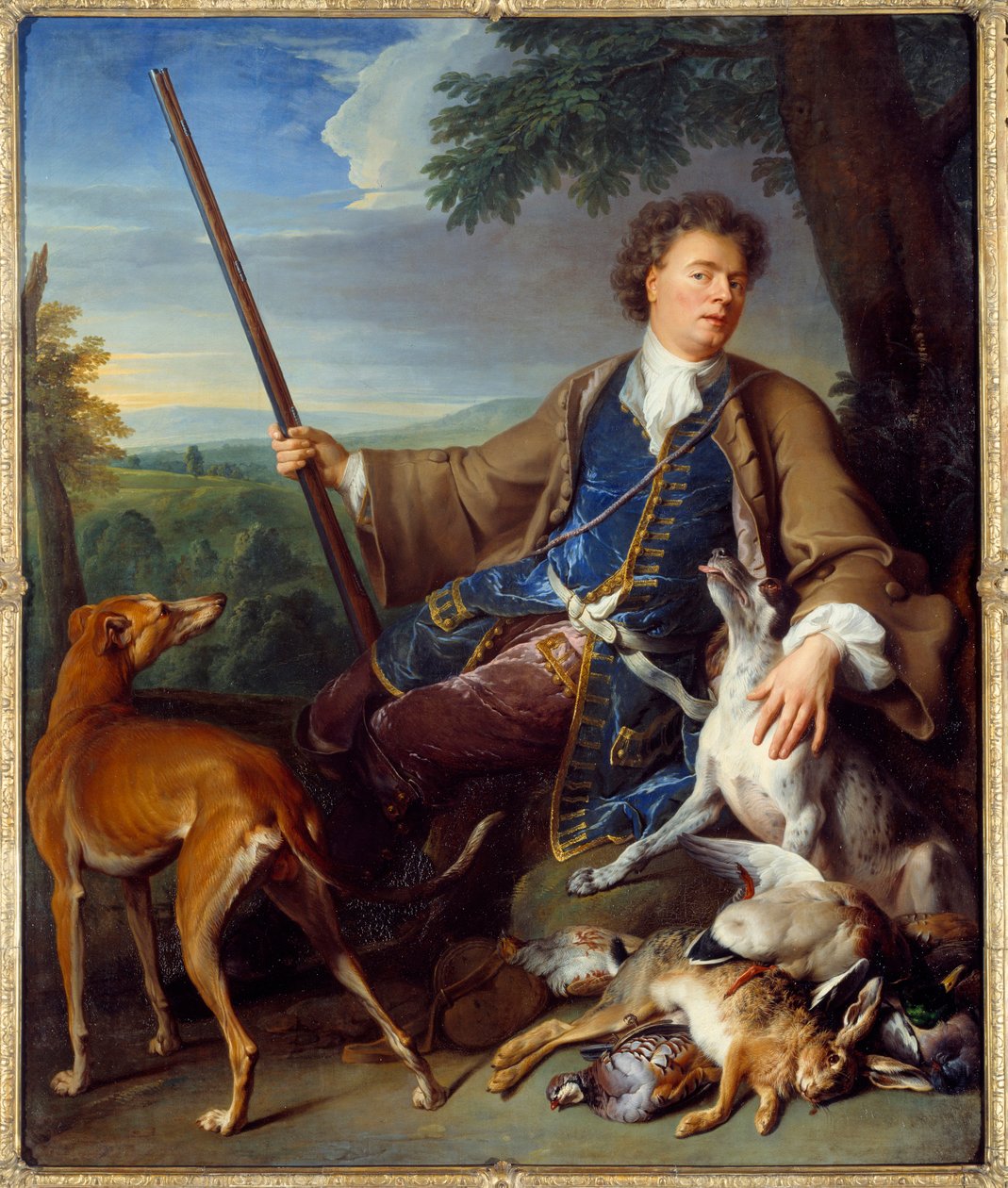 Önarckép. A művész portréja, mint vadász. Francois Desportes (1661-1743) festménye alkotó: Alexandre Francois Desportes