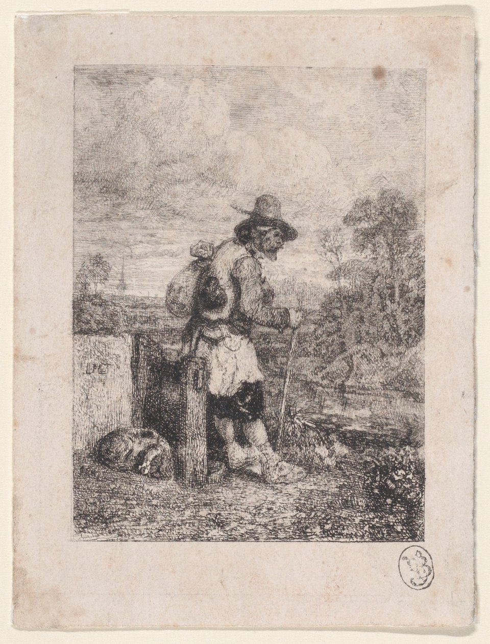 A Beggar, 1833-38. alkotó: Alexandre Gabriel Decamps