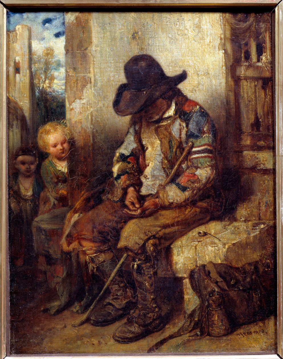 Egy koldus a receptjével Alexandre Gabriel Decamps festménye (1803-1860) 1833 V. 0,41x0,32 m alkotó: Alexandre Gabriel Decamps