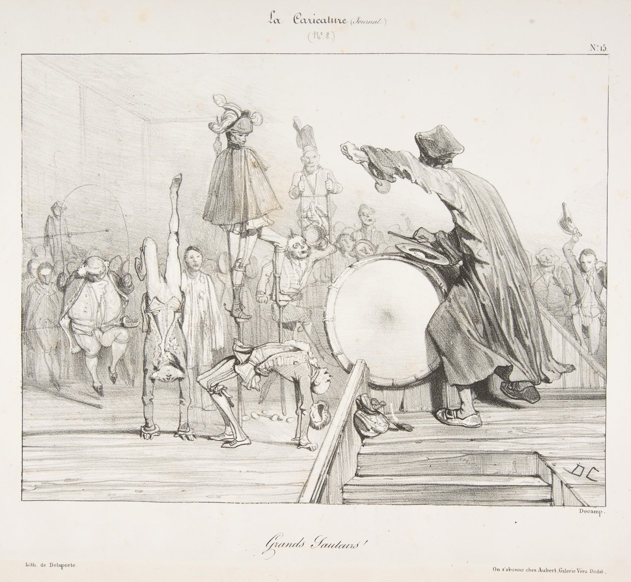 Great Jumpers!, a La Caricature-ből, 1823-60. alkotó: Alexandre Gabriel Decamps