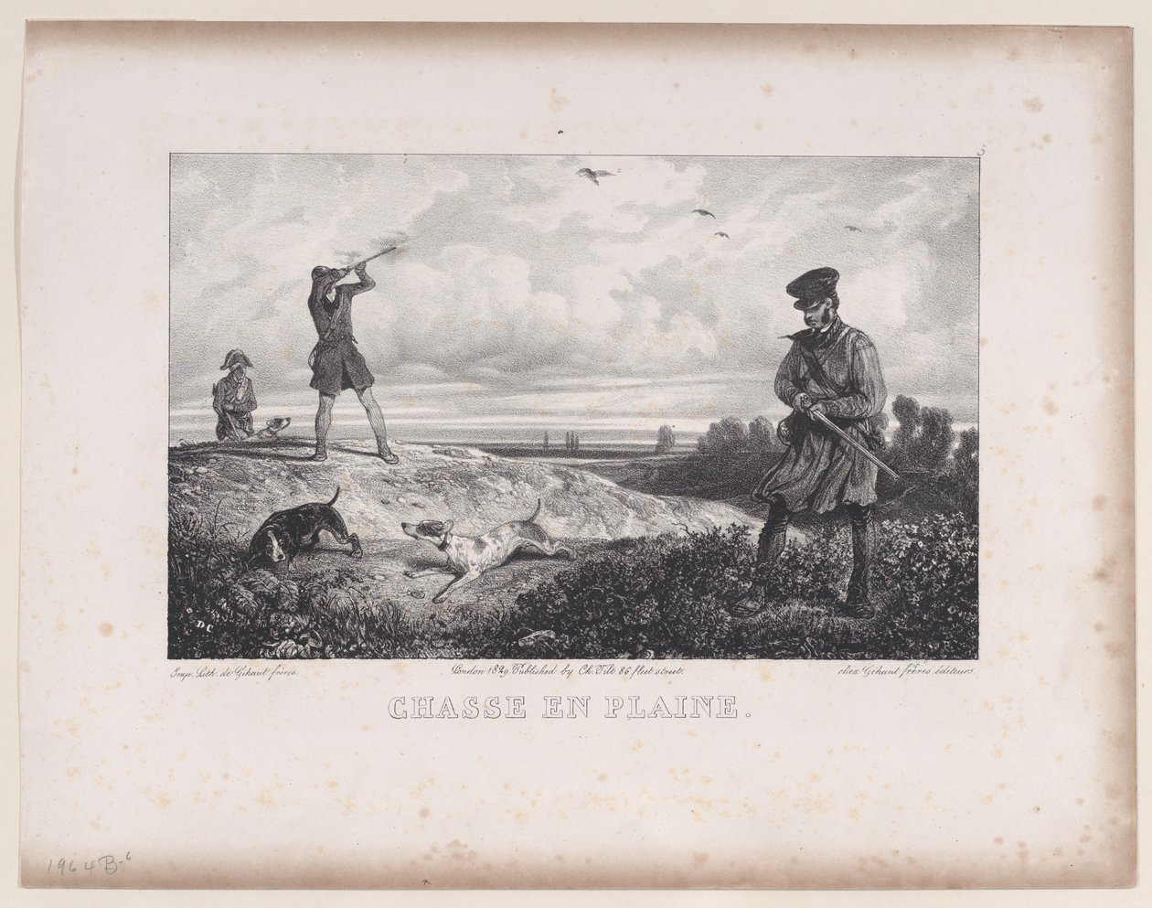 Vadászat a mezőn, a Vadászjelenetek sorozatból, 1829. alkotó: Alexandre Gabriel Decamps