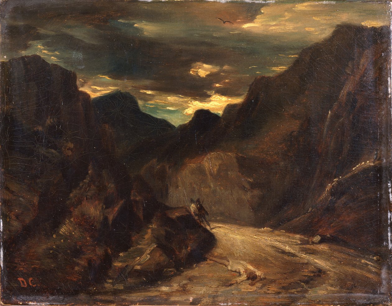 Elhaladás a túloldalon, 1839 után (olaj, vászon) alkotó: Alexandre Gabriel Decamps