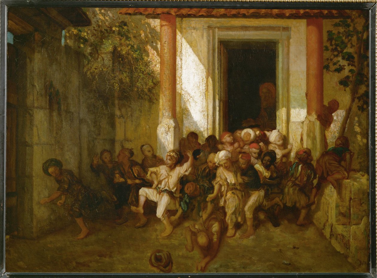 Török iskolai kirándulás - Török iskola ... alkotó: Alexandre Gabriel Decamps