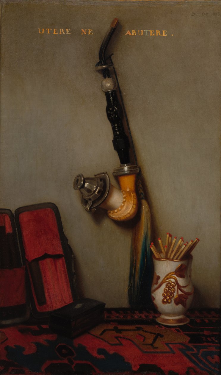 Csendélet pipával és gyufával és Csendélet heringgel, kenyérrel és sajttal pár, 1858. alkotó: Alexandre Gabriel Decamps