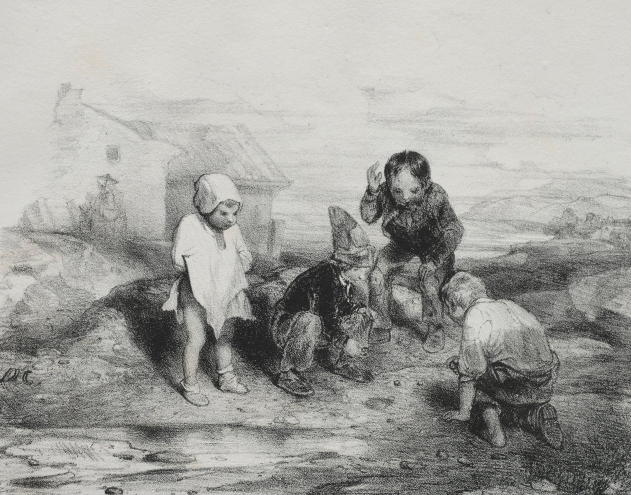 A Döntő dobás. alkotó: Alexandre Gabriel Decamps