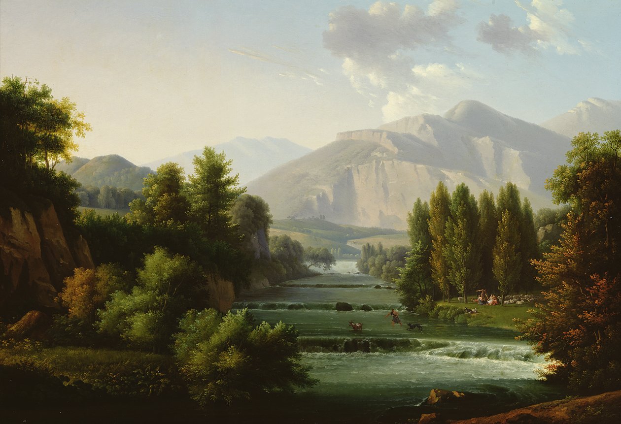 Hegyvidéki táj alkotó: Alexandre Hyacinthe Dunouy