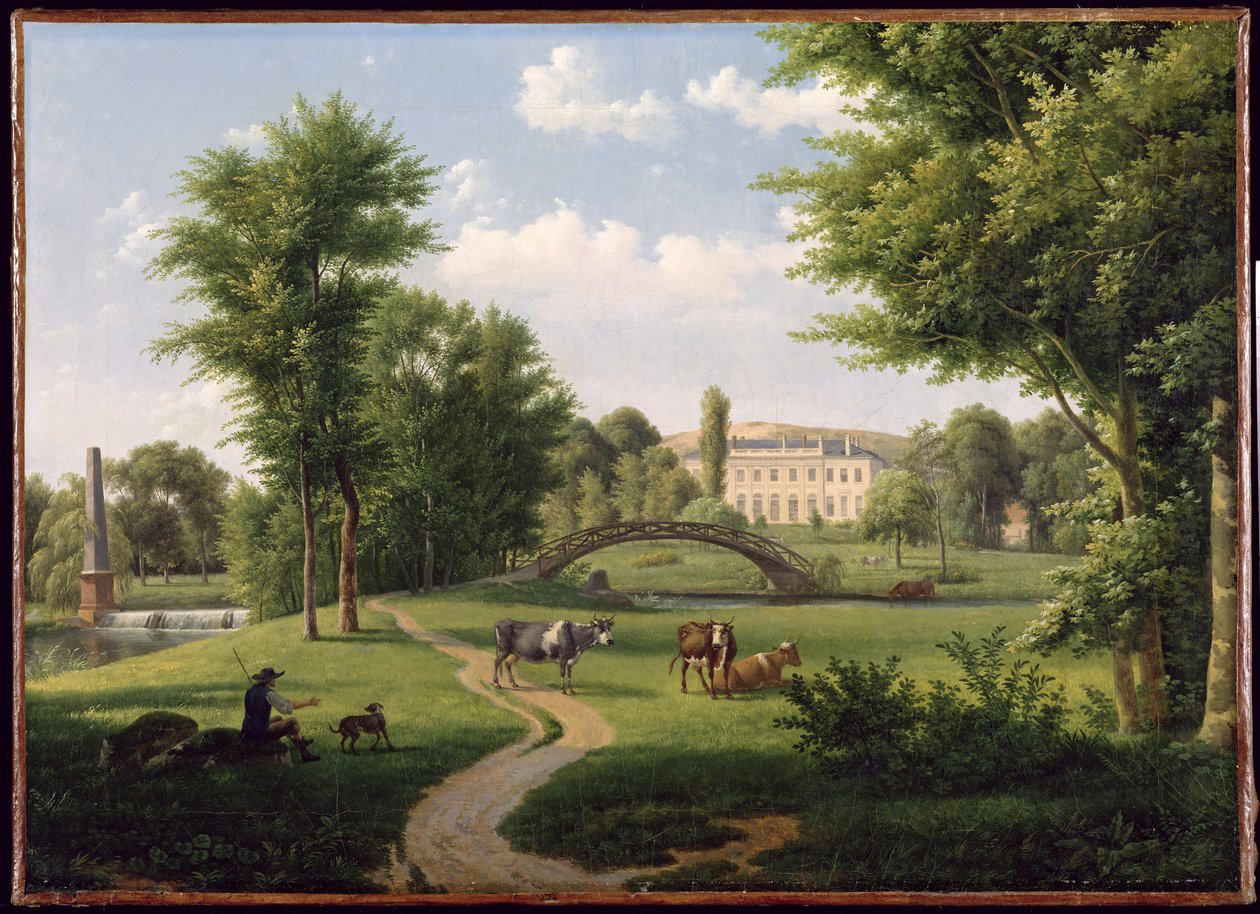 Kilátás a Chateau de Villers-Saint-Paulra, Senlis közelében alkotó: Alexandre Hyacinthe Dunouy