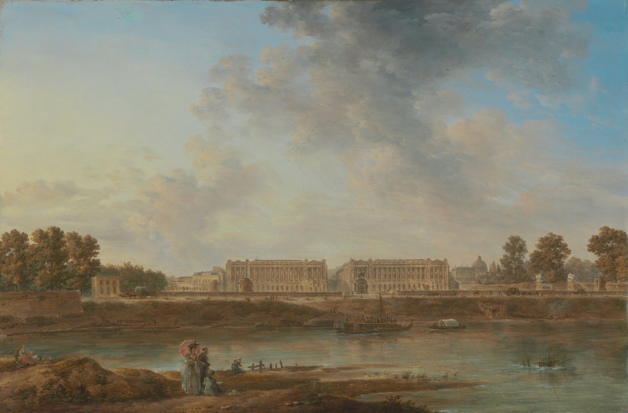 Kilátás a XV. Lajos térre, 1775-87 körül (olaj, vászon) alkotó: Alexandre Jean Noel