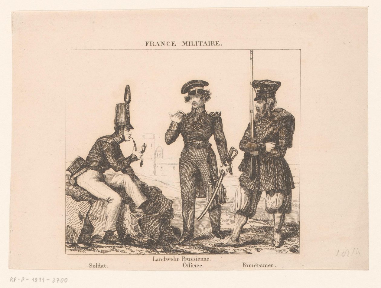 Három francia katona France Military (sorozat címe) alkotó: Alexandre Lacauchie