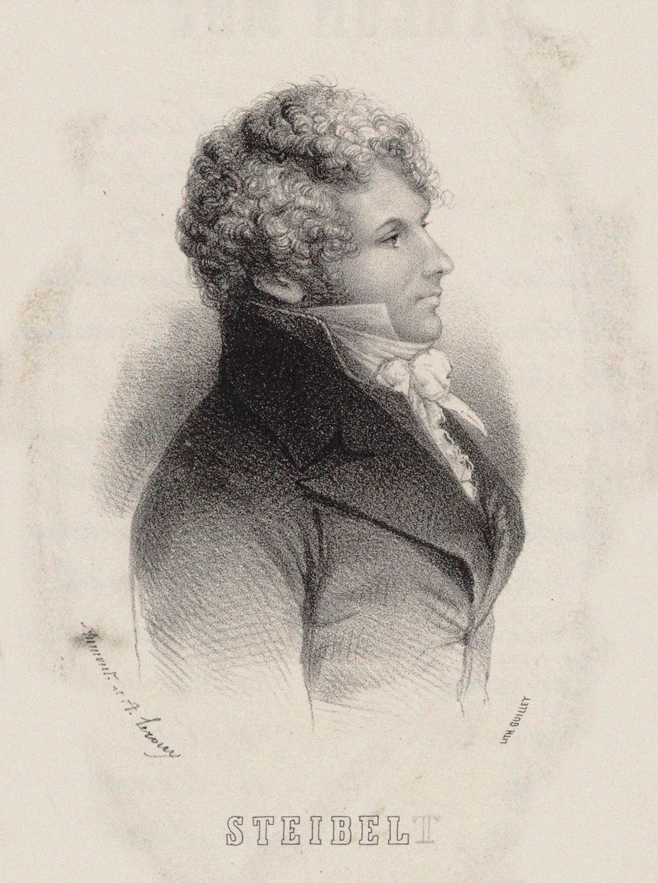 Daniel Steibelt zongoraművész és zeneszerző portréja 1765-1823, 1850. alkotó: Alexandre Leroux