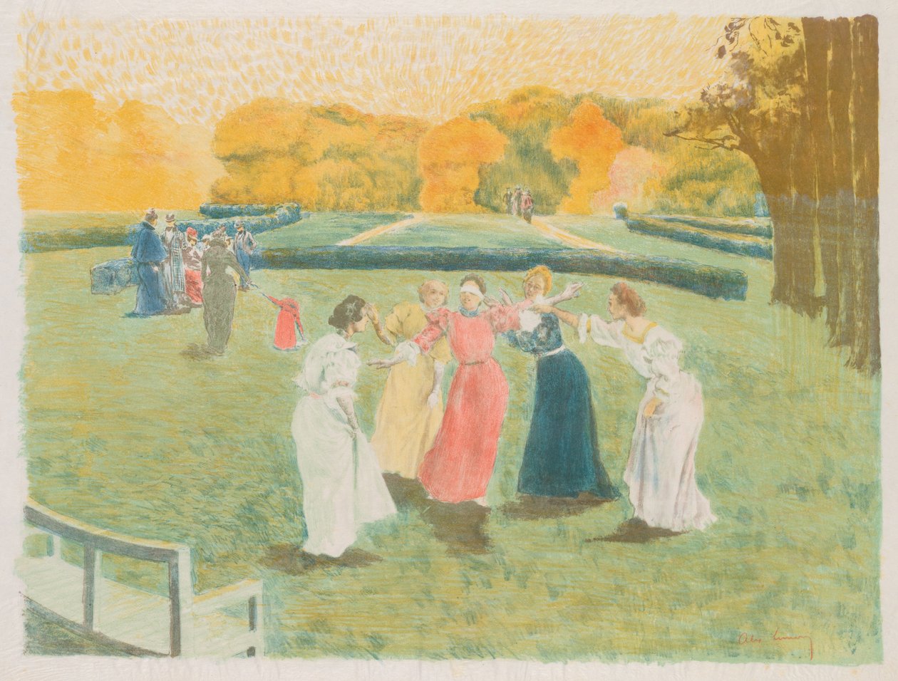 A Colin-Maillard, 1897. alkotó: Alexandre Lunois
