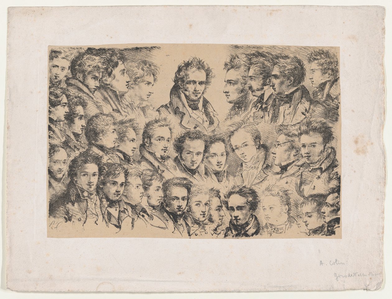 Girodet és tanítványai, kb. 1817. alkotó: Alexandre Marie Colin