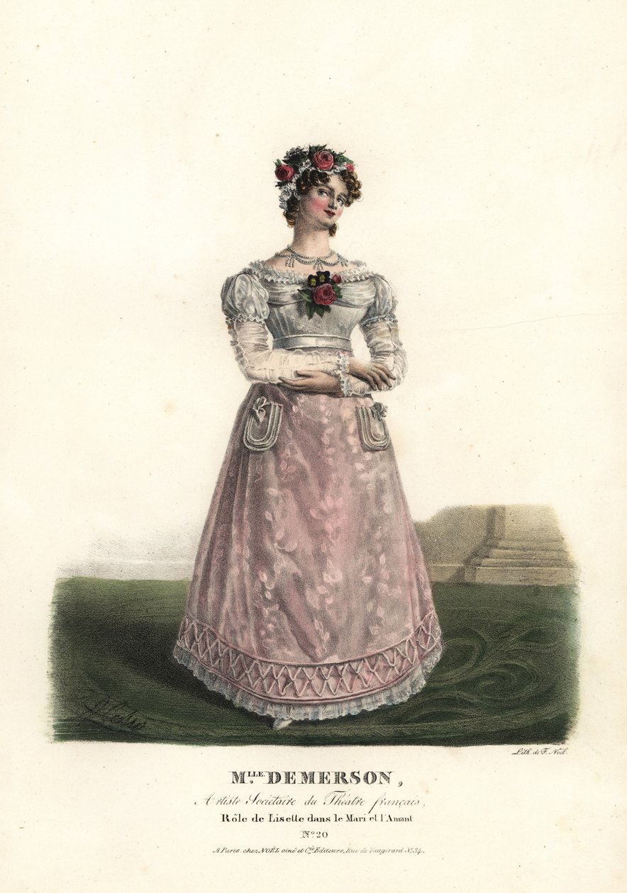 Miss Anne Demerson Liselle szerepében A férj és a szeretőben, Jean-Claude Vial, Theater Francais alkotó: Alexandre Marie Colin