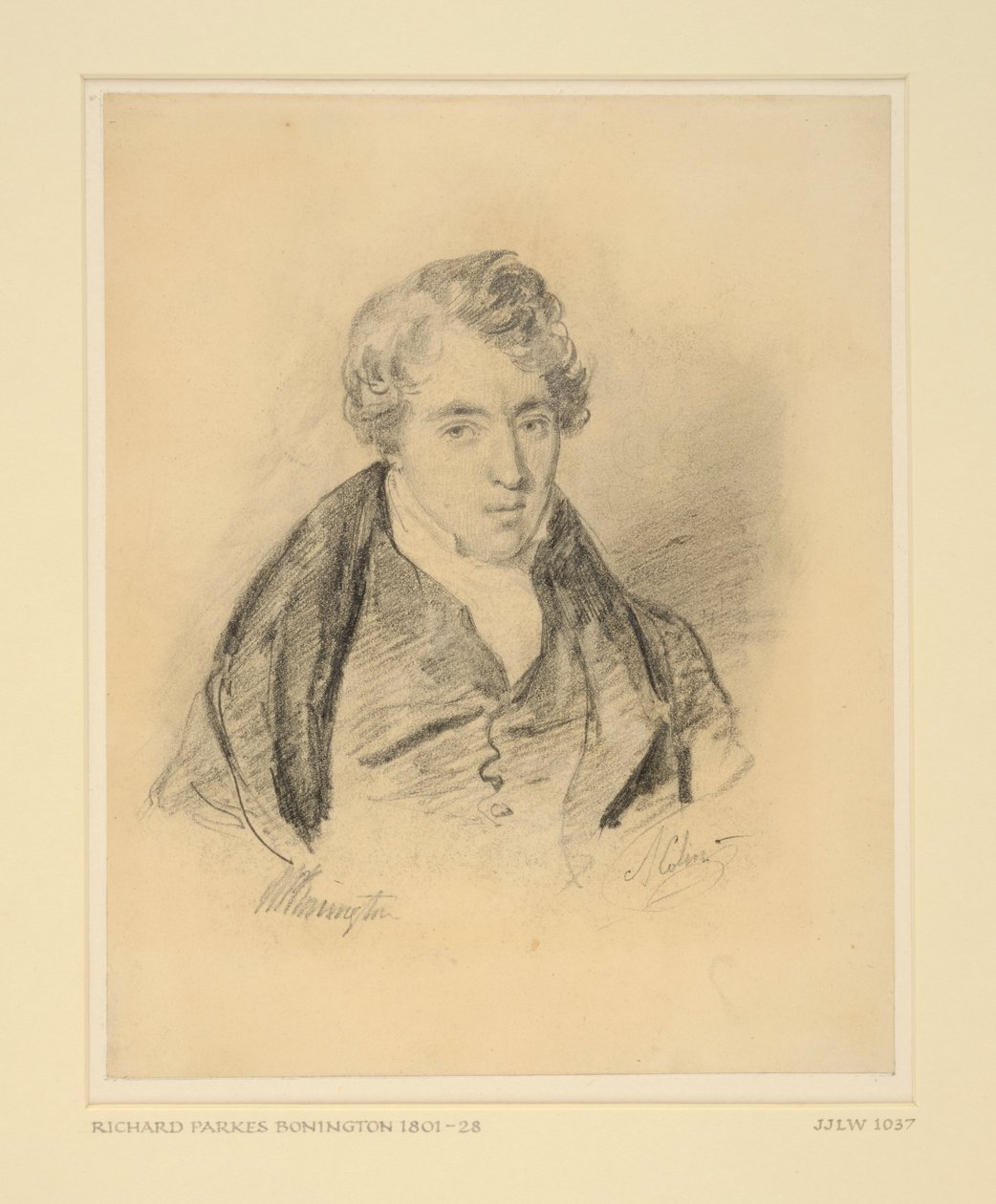 Richard Parkes Bonington portréja, 1825-30 körül (puha grafit szőtt papíron) alkotó: Alexandre Marie Colin