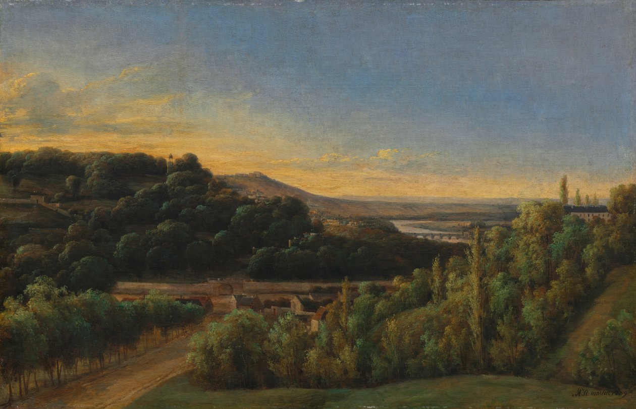 Kilátás a Saint-Cloudra, a Szajna közelében alkotó: Alexandre Pau de St. Martin