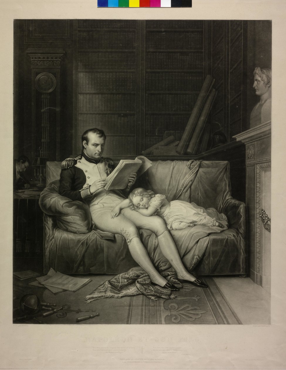I. Bonaparte Napóleon francia császár (mezzotinto) alkotó: Alexandre Vincent Sixdeniers
