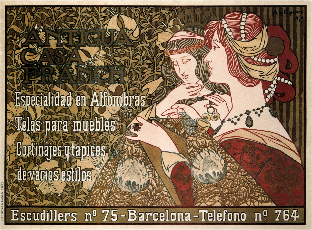 Old Franch-ház, 1899 alkotó: Alexandre de Riquer