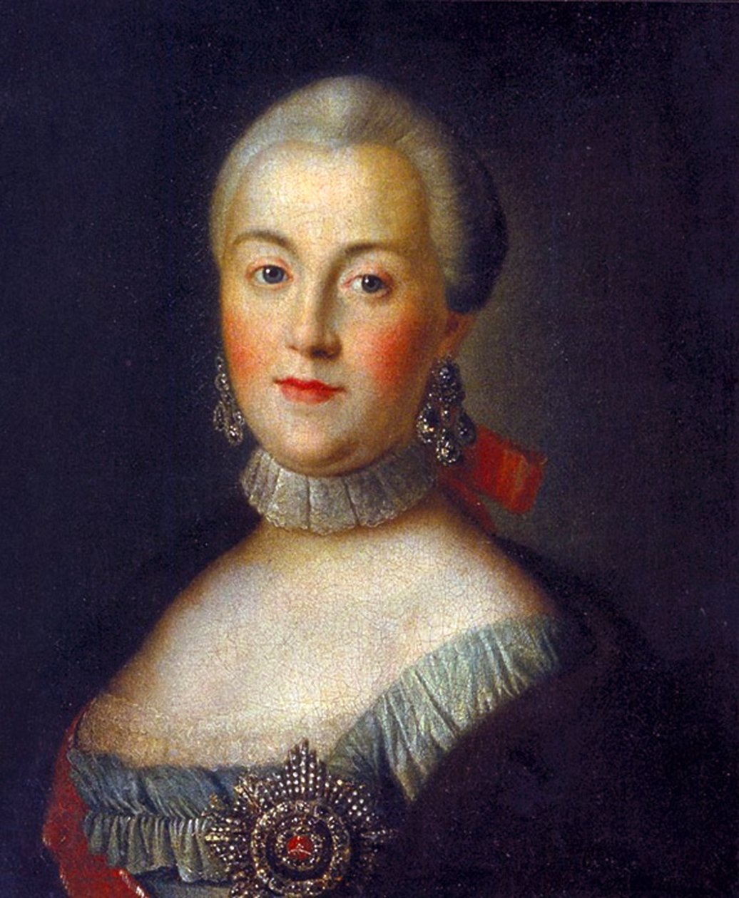 Katalin Alekszejevna nagyhercegnő, II. Nagy Katalin leendő császárné portréja, 1760 körül alkotó: Alexei Petrovich Antropov