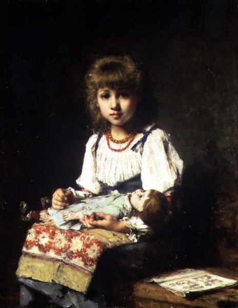 Játszó anya alkotó: Alexei Alexevich Harlamoff