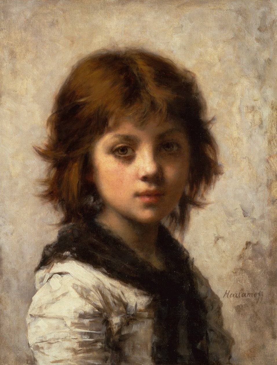 Fiatal lány (olaj, vászon) alkotó: Alexei Alexevich Harlamoff