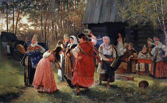 Lányok bulija, 1889 alkotó: Alexei Korsuchin