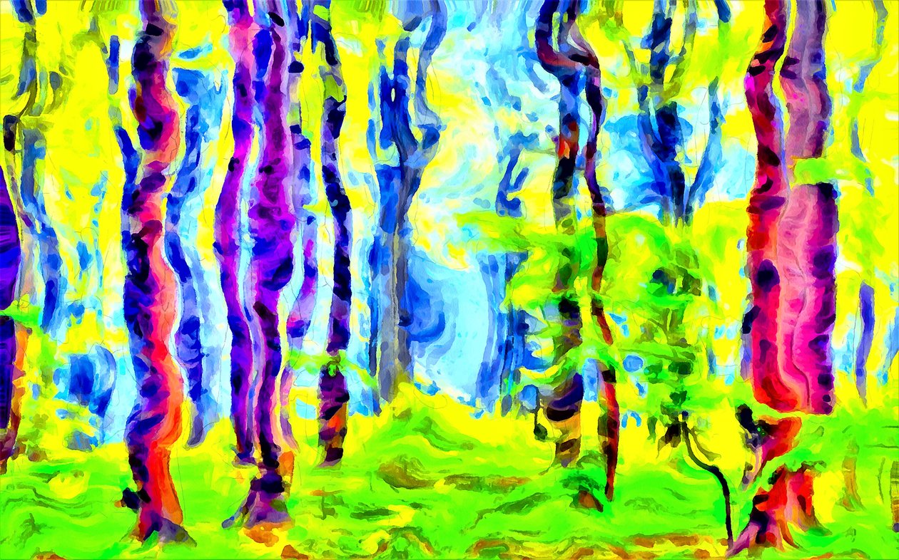 Vibrant organic columns, 2020 (vegyes technika) alkotó: Alexei Makhov