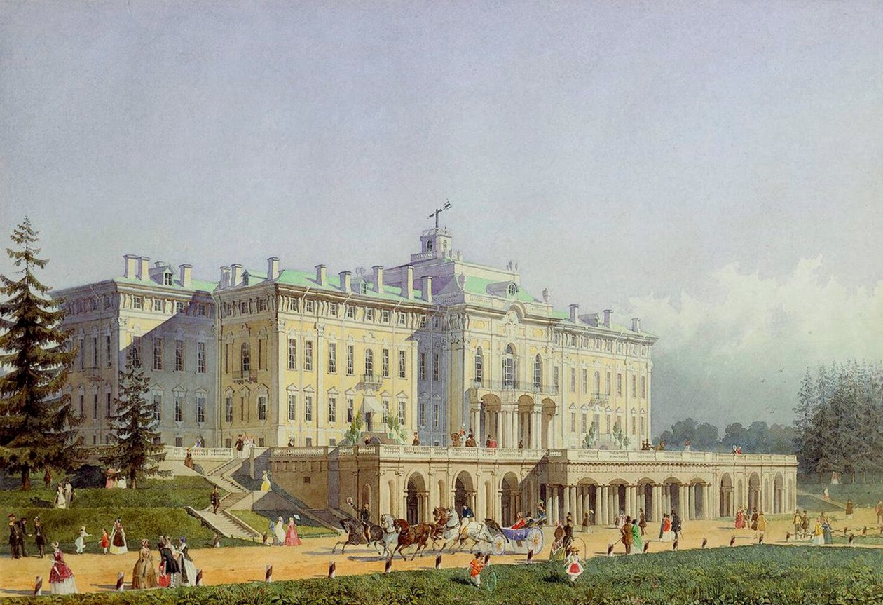 A sztrelnai Konstantin-palota, 1847. alkotó: Alexei Maximovich Gornostayev