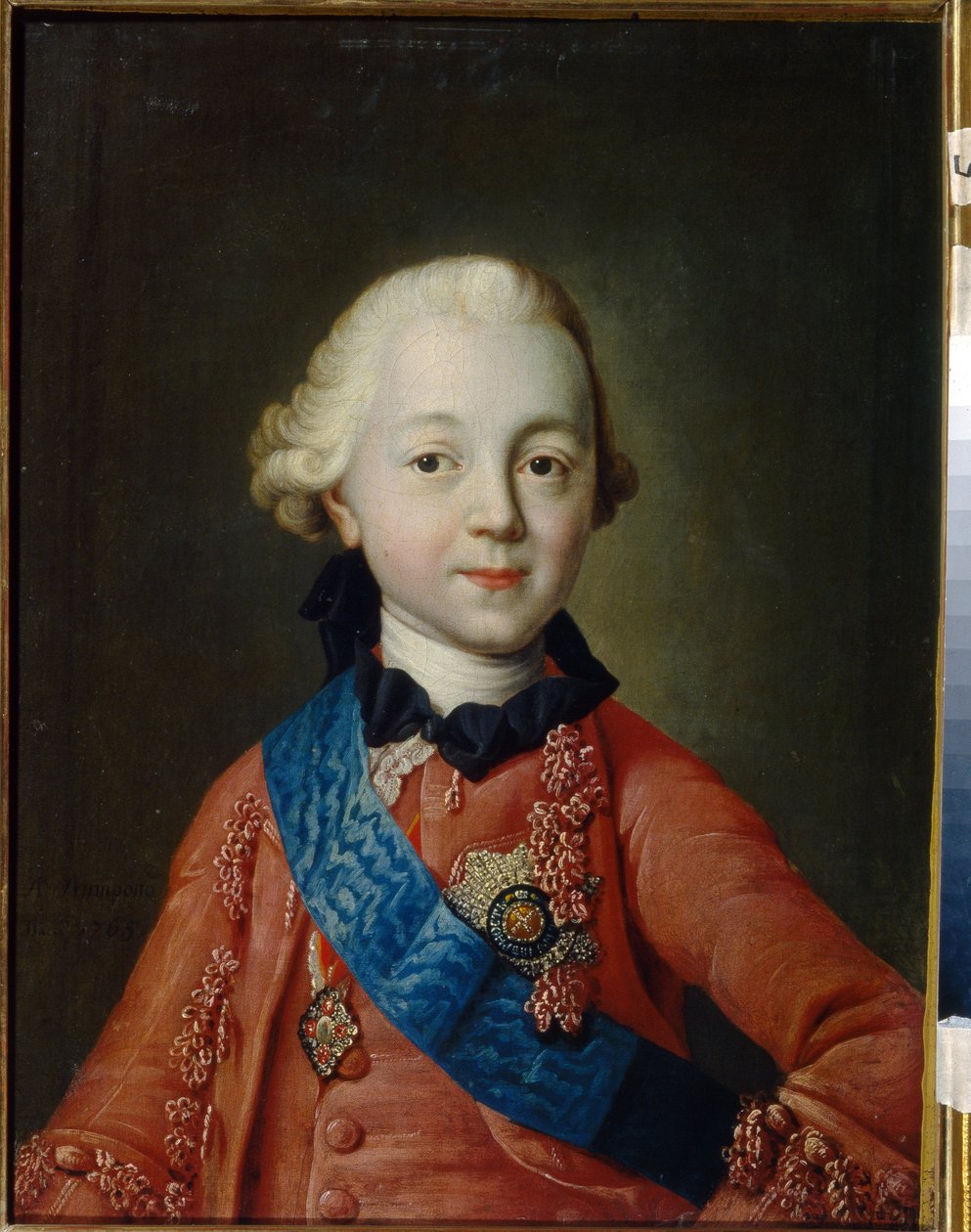 Pavel Petrovics Romanov nagyherceg (1754-1801) gyermekkori portréja. I. Pál néven Oroszország cárja lesz. (Pavel Petrovich nagyherceg gyermekkori portréja). Alekszej Petrovics Antropov (1716-1795) festménye alkotó: Alexei Petrovich Antropov