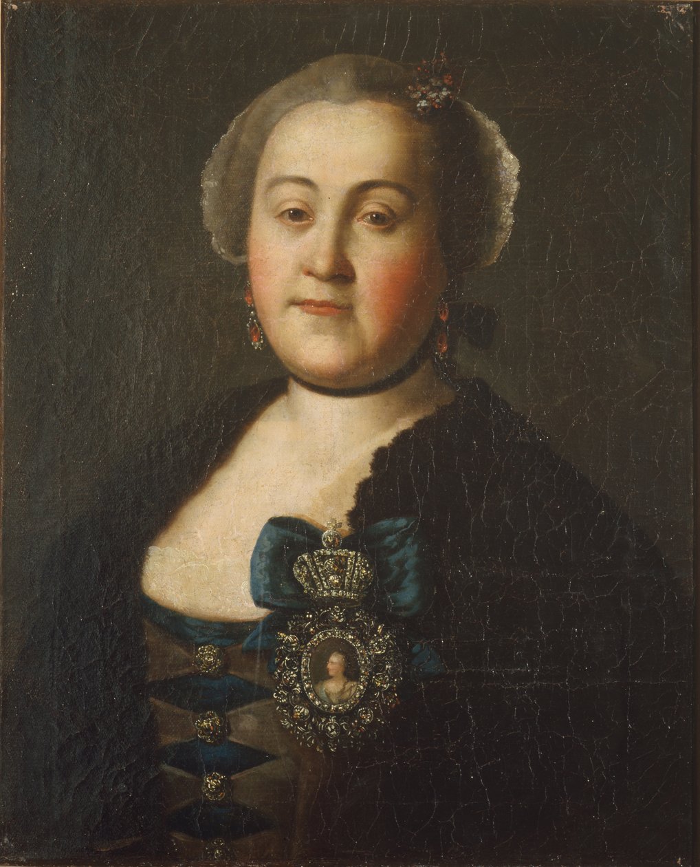 Agrippina Leontievna Apraxina grófnő portréja, az 1750-es évek vége alkotó: Alexei Petrovich Antropov