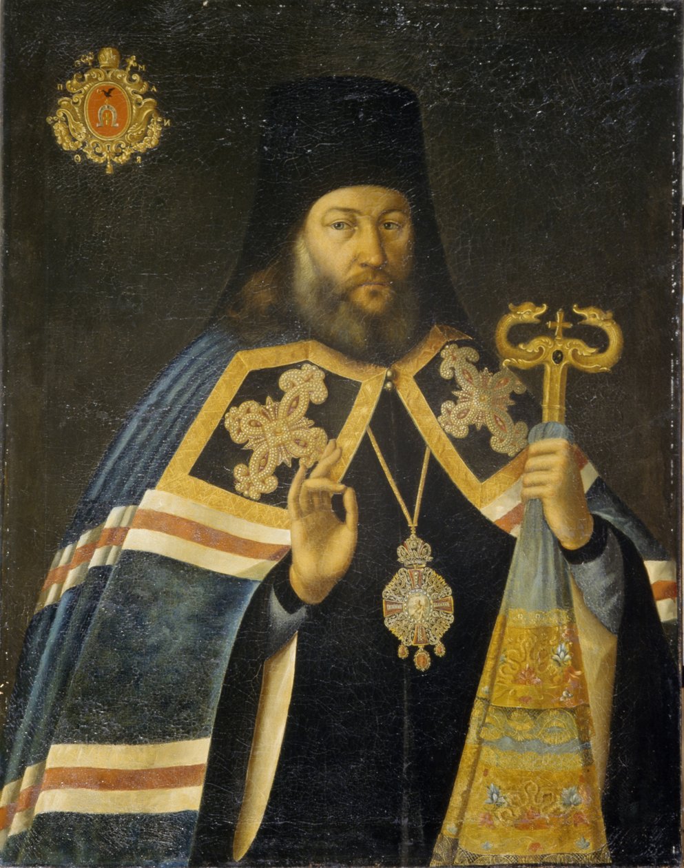 Theodosius Yankovsky, szentpétervári érsek és az Alekszandr Nyevszkij-kolostor priorája, 1770-es évek alkotó: Alexei Petrovich Antropov