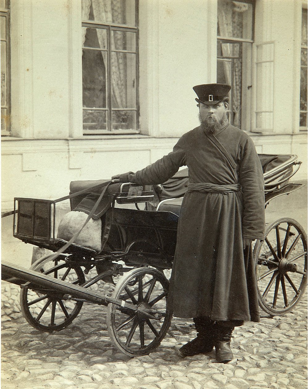 Egy kocsis. Albumin Fotó: Alekszej Szergejevics Mazurin (1846-1914 után) alkotó: Alexei Sergeevich Mazurin