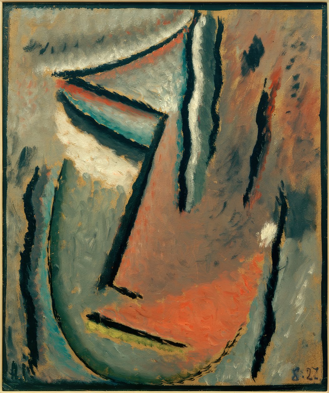 Absztrakt fej: néma fájdalom alkotó: Alexej von Jawlensky