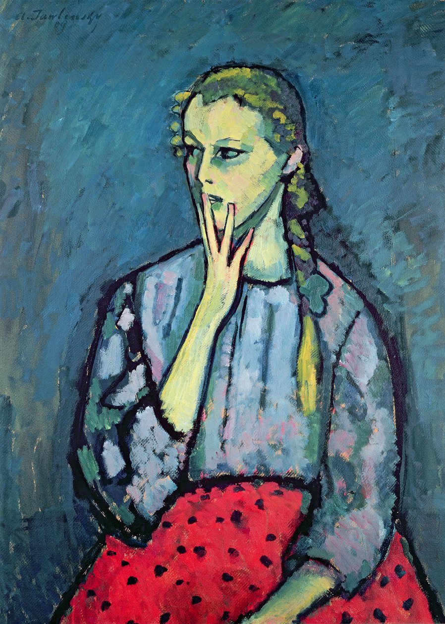 Egy fiatal lány portréja alkotó: Alexej von Jawlensky