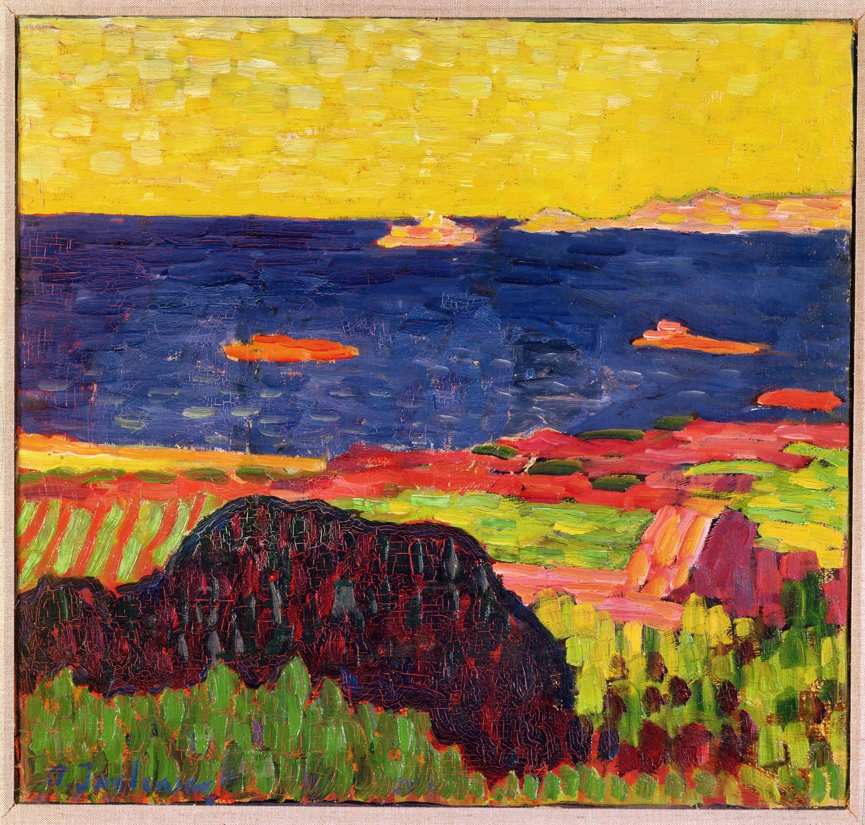 A part Carantec közelében. 1905-06 (olaj a kártyán) alkotó: Alexej von Jawlensky