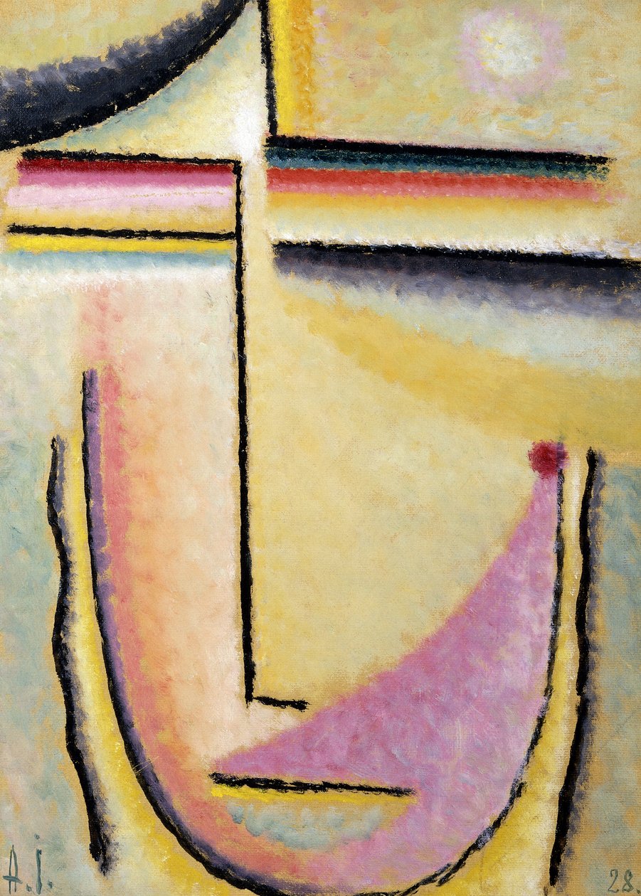 absztrakt fej; Absztrakt fej, 1928 alkotó: Alexej von Jawlensky