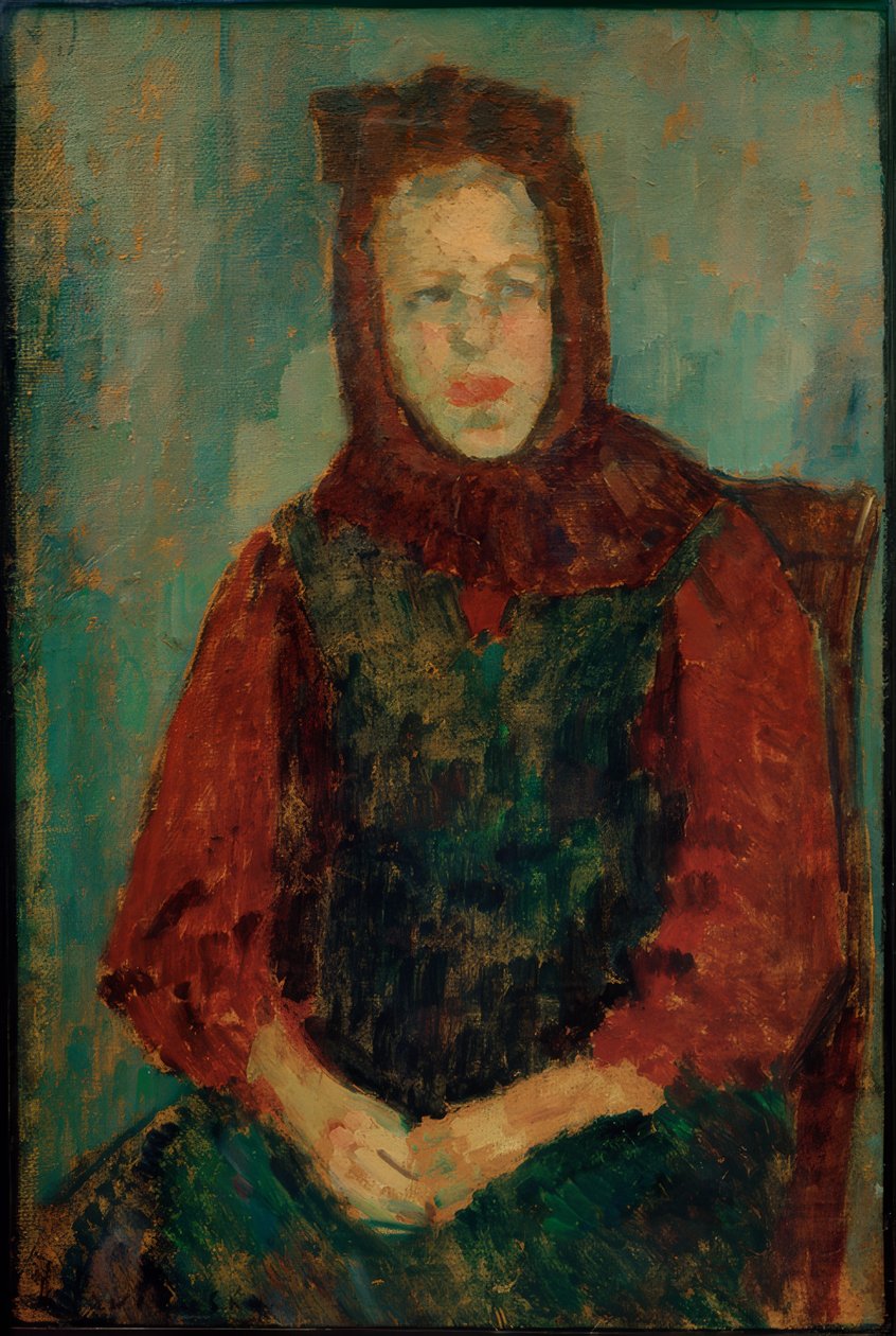 Motorháztetős parasztlány alkotó: Alexej von Jawlensky