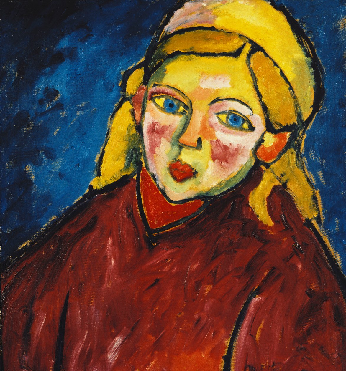 Kék szemű gyermek; Kék szemű gyermek, 1912 alkotó: Alexej von Jawlensky