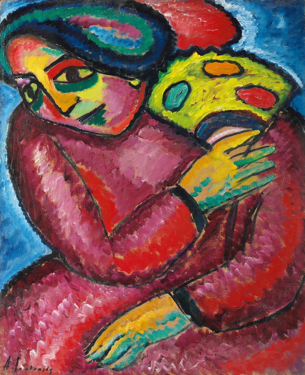 tánc sárga legyezővel; Tánc egy sárga legyezővel, 1912 alkotó: Alexej von Jawlensky