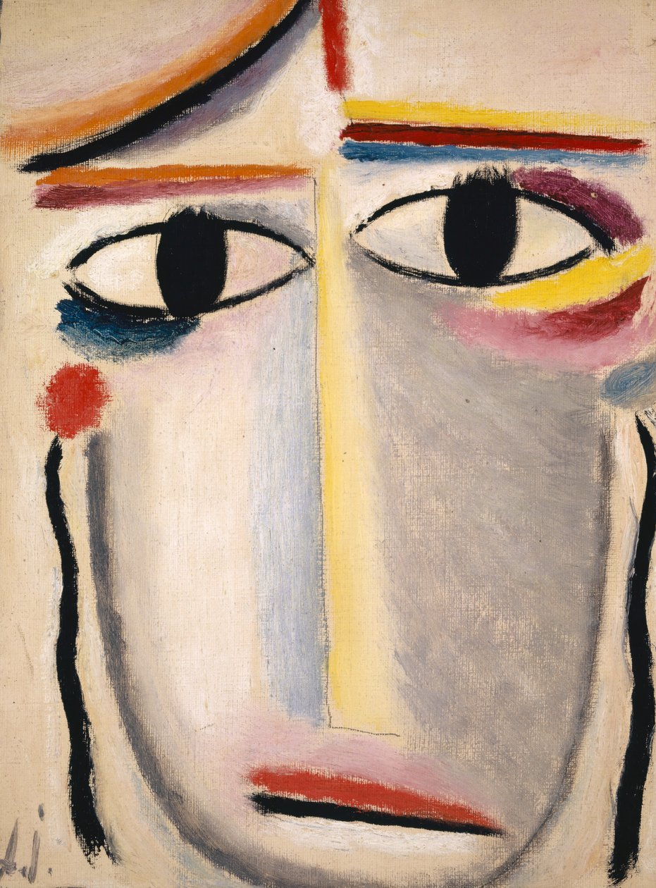 Női fej, 1919-20 (olaj, karton) alkotó: Alexej von Jawlensky
