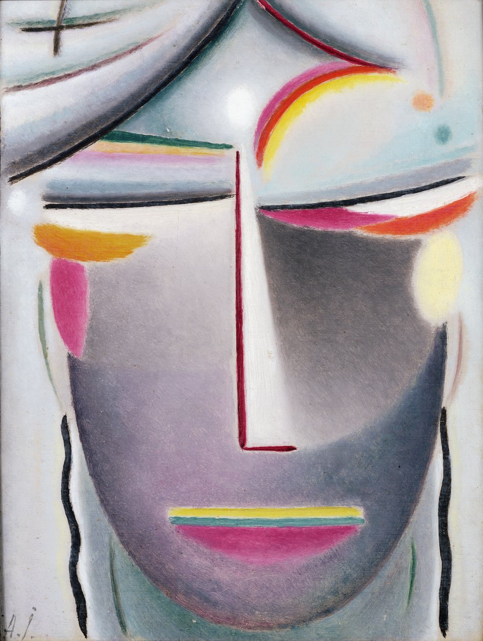 Fej (Sötét Buddha), 1927 körül (olaj, vászon a fedélzeten) alkotó: Alexej von Jawlensky
