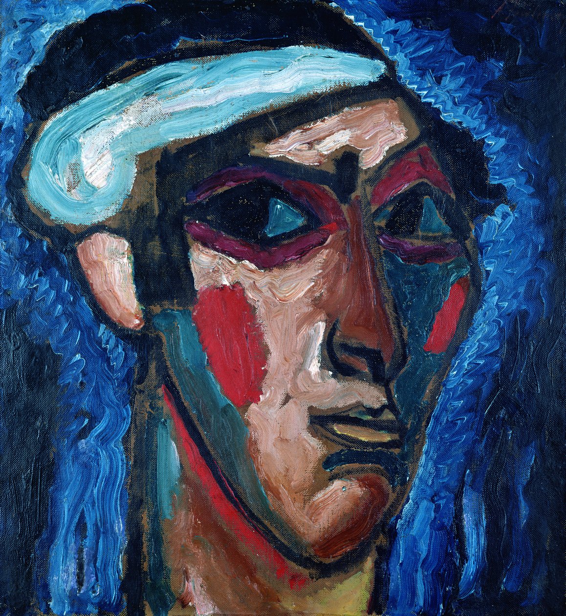 Egy ember feje (Alexander Sacharoff), 1911 körül alkotó: Alexej von Jawlensky