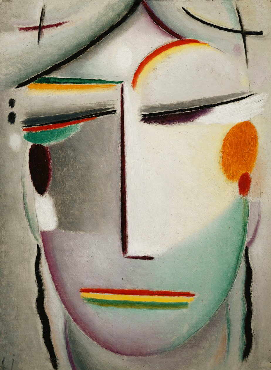 Megváltó Arc: Távoli király – Buddha II; Megváltó arc: Távoli Fenség – II. Buddha, 1921 körül alkotó: Alexej von Jawlensky