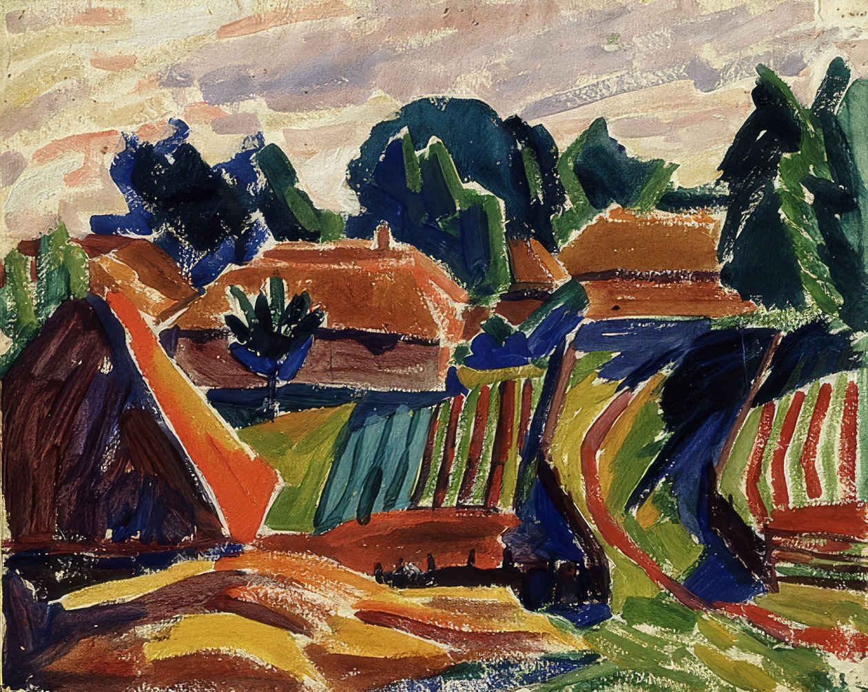 Tájkép. 1908-12 alkotó: Alexej von Jawlensky