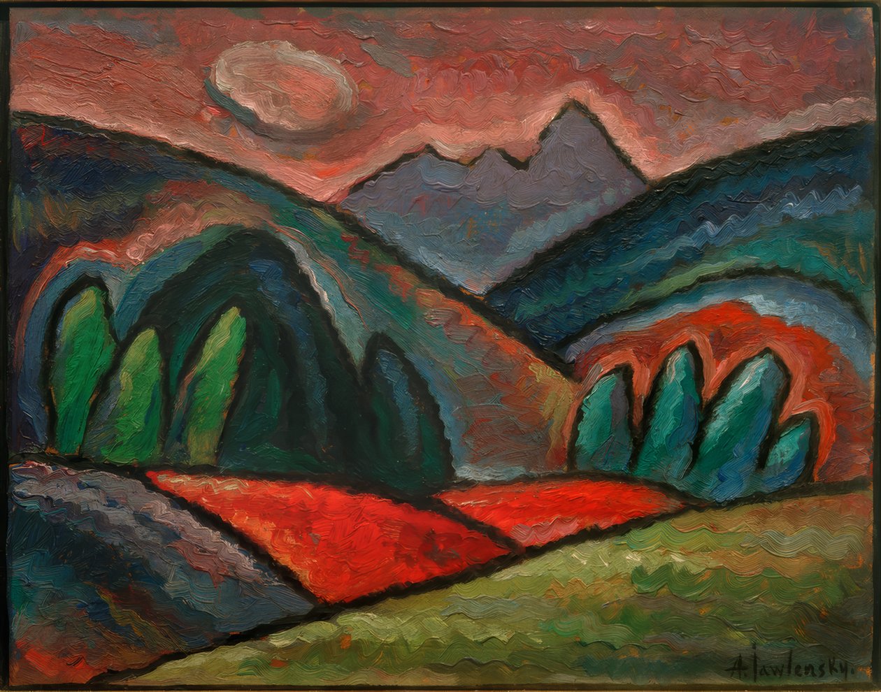 Táj Oberstdorf közelében alkotó: Alexej von Jawlensky